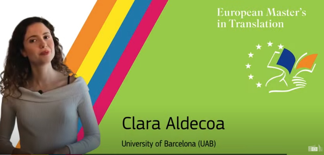 Captura de la Clara Aldecoa com a seleccionada al millor TFM